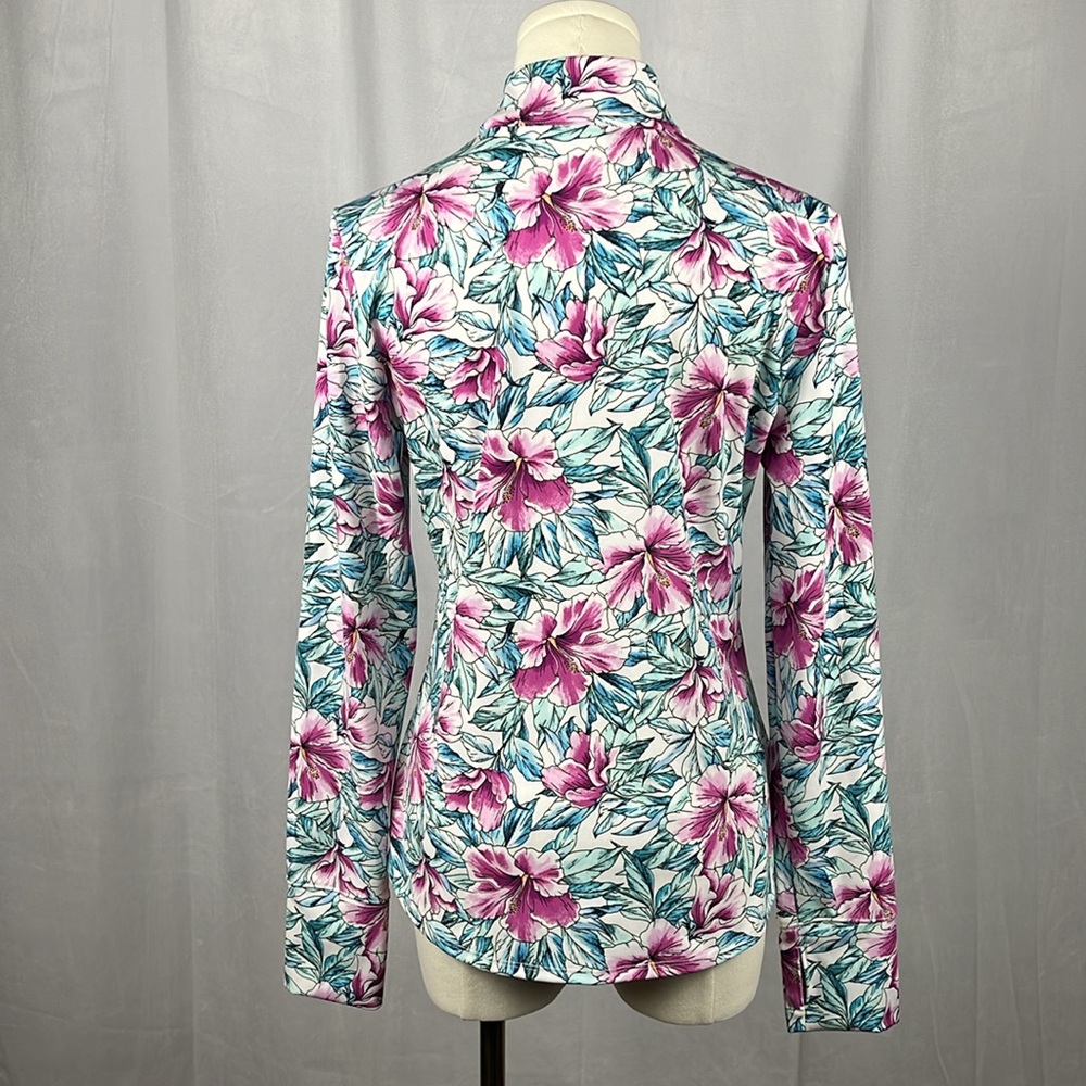 Tommy‎ Bahama Floral Long Sleeve Golf/Tennis Full Zip Jacket. - Picture 4 of 7